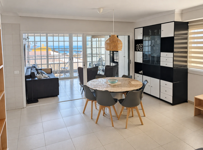 Living room and dining area